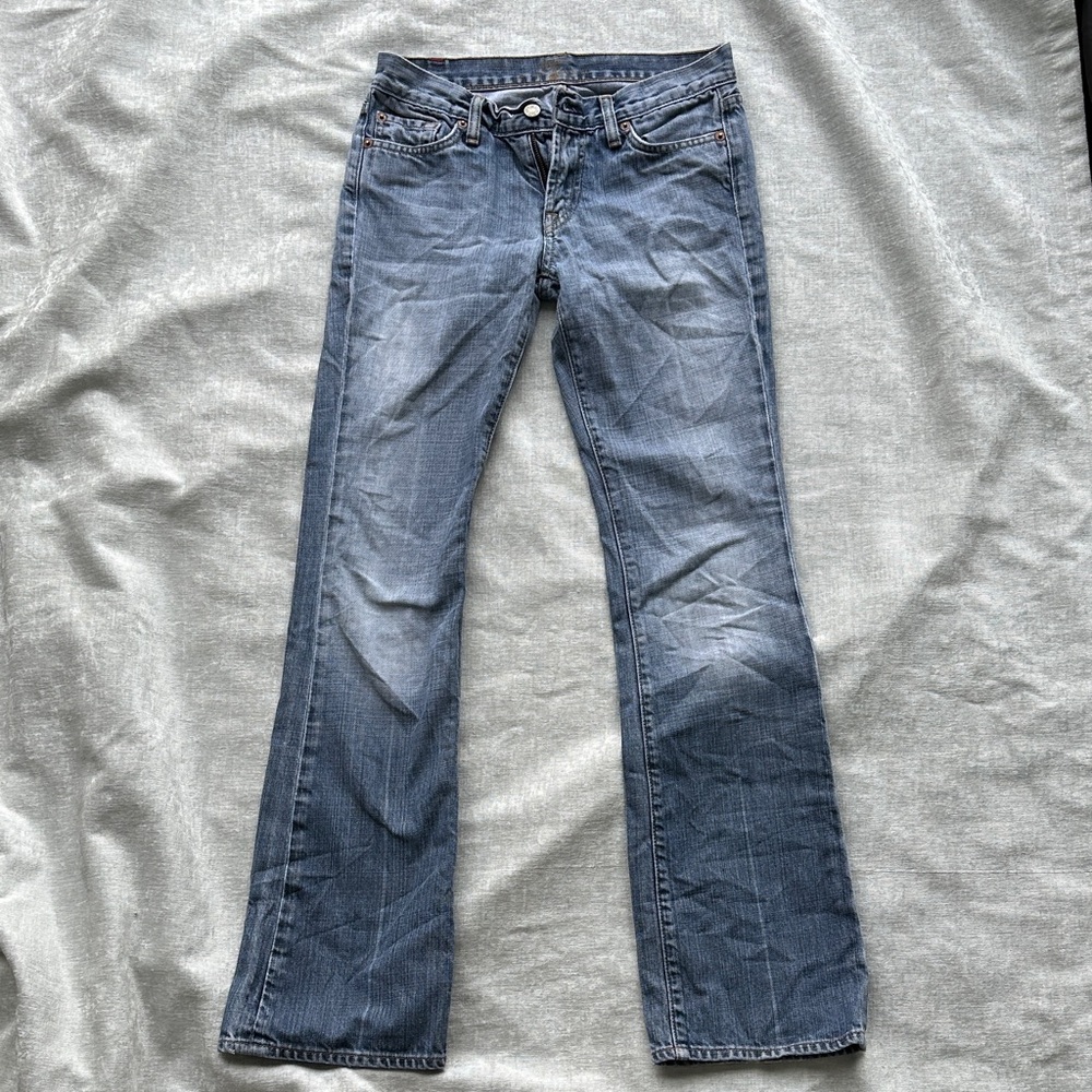 7 For All Mankind Women's Blue Flare Jeans